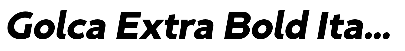 Golca Extra Bold Italic